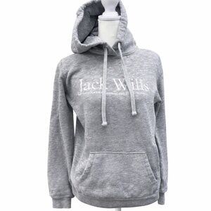 Jack Wills Heather Gray Pullover Hoodie